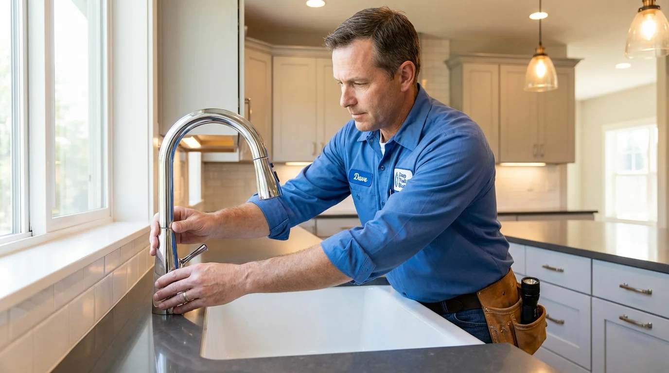 Kitchen faucet installation by Johns Plumbing LLC in Seadrift