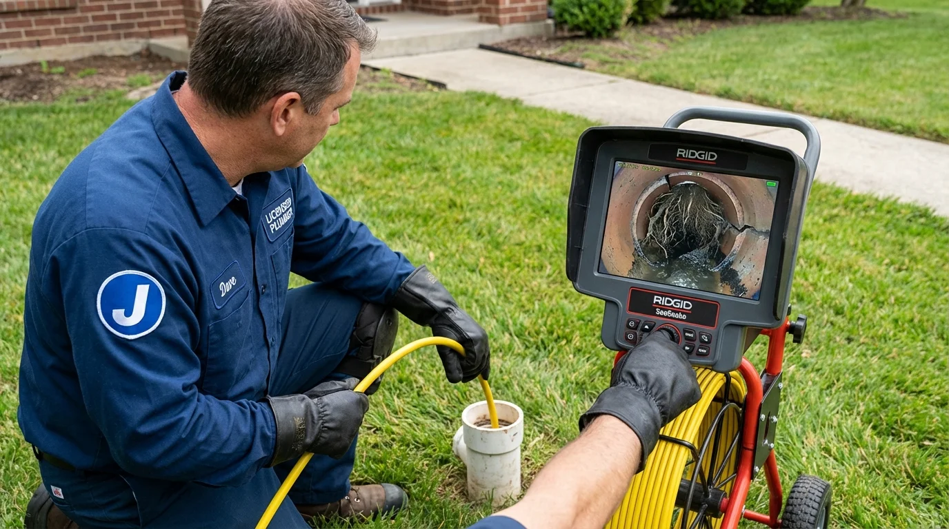Sewer camera inspection being performed by Johns Plumbing LLC in Seadrift